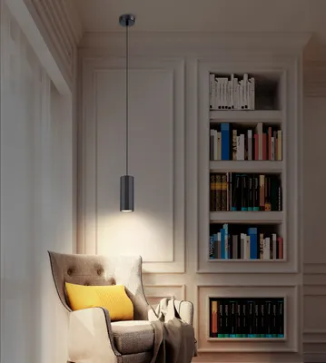 Produktbild von ZMH Pendelleuchte Schwarz Metall 1 Flammig Hängelampe Pendellampe GU10 Modern Industrial Hängeleuchte für Wohnzimmer Esszimmer Küche Schlafzimmer