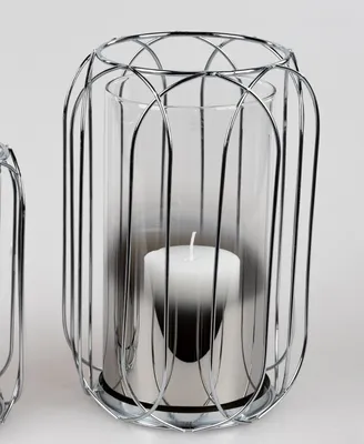 Produktbild von Design - Windlicht Wili rund silber-rauch ca. 19 x 26cm B/H