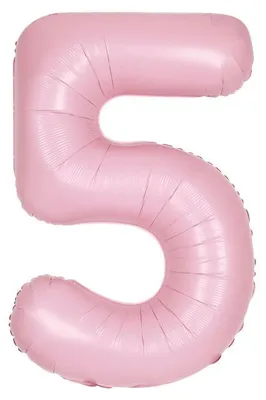 Produktbild von XL Folienballon rosa matt Zahl 5
