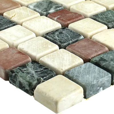Produktbild von Naturstein Marmor Mosaikfliesen Tarnowo Bunt