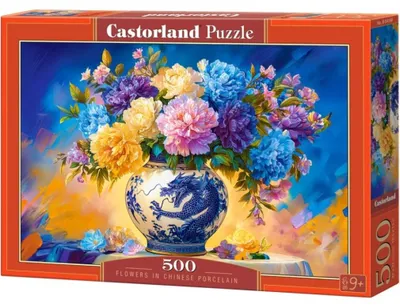 Zdjęcie produktu dla Puzzle 500 Flowers in Chinese Porcelain B-54169