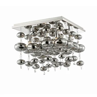 Produktbild von Lindby Deckenleuchte Esfera, rauchgrau, Glas, 4-flg., 35cm