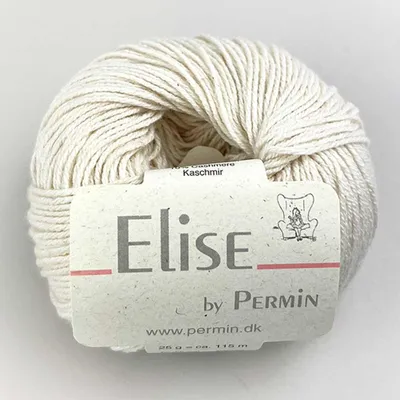 Produktbild von Elise by Permin – s Baumwoll-Kaschmir Garn (25g/115m) (09 wollweiß)