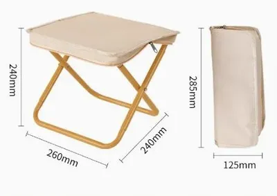 Image de Chaise portable, structure en acier au carbone, design compact, couleur kaki