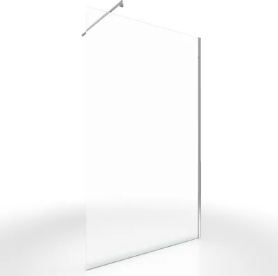 Image de Paroi de douche a l'italienne - VERRE TRANSPARENT 6mm - paroi + Barre de fixation recoupable