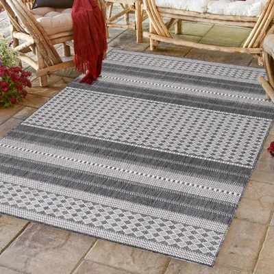 Zdjęcie produktu dla Ayyildiz | Dywan zewnętrzny SUNNY - 120 cm x 170 cm - Beżowo-szary - Odporność UV - Łatwe czyszczenie