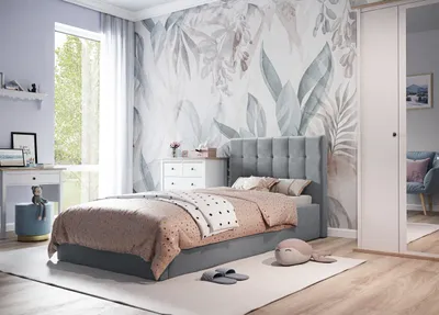 Obrázek produktu pro Čalouněná postel LILI 90x200 cm Jednolůžko Jasmine 90