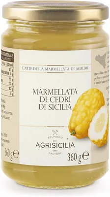 Immagine prodotto di Agrisicilia Marmellata di Cedri di Sicilia, frutta di stagione, vasetto da 360g ottima per colazione e merenda