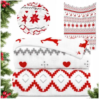 Produktbild von DOMAREX Weihnachtskuscheldecke Rot 130x170 cm Warm