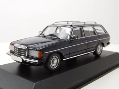 Produktbild von Mercedes 230TE E-Klasse Kombi W123 1982 dunkelblau Modellauto 1:43 Maxichamps