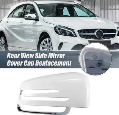 Image de Coque De Remplacement Pour Rétroviseur Droit De Voiture, Couleur Blanche, Pour Mercedes Benz Classe A W176, Classe B, Classe C, Protections De Rétroviseur Extérieur