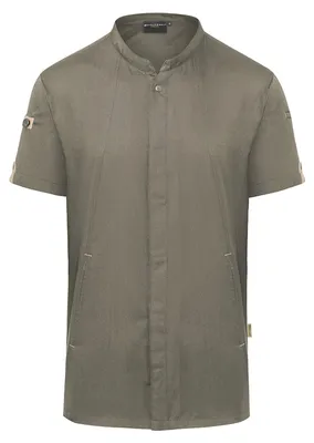 Image de Karlowsky - Veste de cuisine « Green Generation » pour homme, manches courtes LT6190 (112 cm) (sauge)