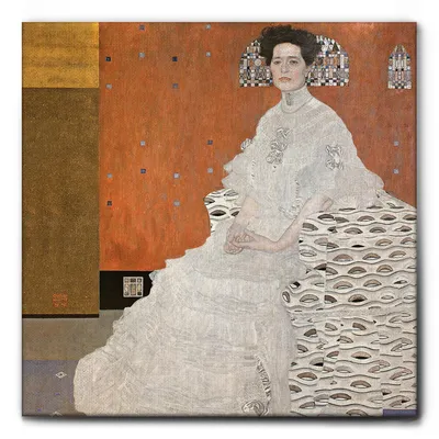 Produktbild von Giallobus - Porträt von Fritza Riedler - Gustav Klimt - 100L x 100B cm - Bild - Leinwand mit Standardrahmen