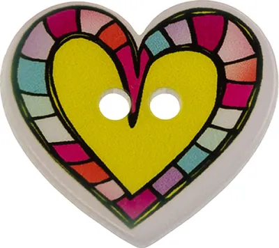 Immagine prodotto di Bottone - set di 6 - 20x20 mm - Giallo,Rosa,Rosso