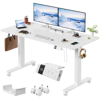 Obrázek produktu pro Elektricky výškově nastavitelný stůl, rozměry 140 x 80 cm, výška nastavitelná od 72 do 118 cm