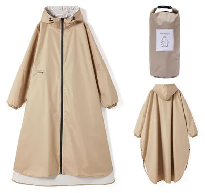 Produktbild von Solidchoice – Faltbarer, wasserdichter Poncho mit Kapuze für Damen