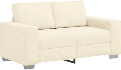 Obrázok produktu pre vidaXL Dvojmiestna pohovka, krémová, 160 x 77 x 82 cm, manšestr