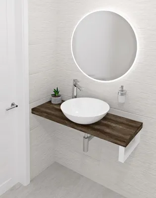 Produktbild von Sapho AVICE Waschtischplatte 130x36cm, Stärke 5cm, dunkle Eiche