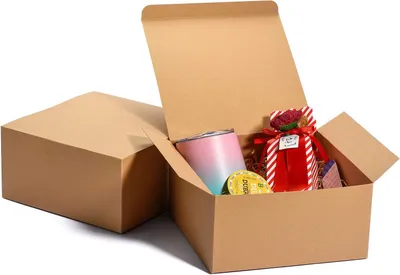Produktbild von 12 Geschenkboxen 20 x 20 x 10 cm braun
