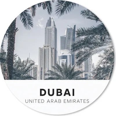 Produktbild von MuchoWow® Mauspad Mousepad Dubai - Palme - Wolkenkratzer 50x50 cm - Mousepads - Maus Mat - Pad - Mausunterlage - Vinyl
