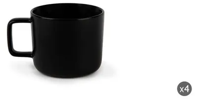 Produktbild von Excelsa Set Von 4 Teetasse Nordic Stoneware 21 Cl Schwarz