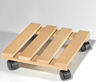Produktbild von Pflanzenroller eckig Holz 30x30 cm