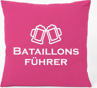 Produktbild von Huuraa Kissen Bataillonsführer Schützenfest 40x40cm mit Füllung Fuchsia Baumwolle Dekokissen Geschenkidee