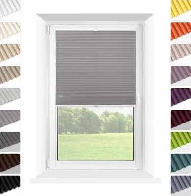 Produktbild von Mardom | Plissee - Ohne Bohren - 60 x 120 cm - Grau - Klemmfix - Halbtransparent - Halbverdunkelnde Einfarbig - Sichtschutz
