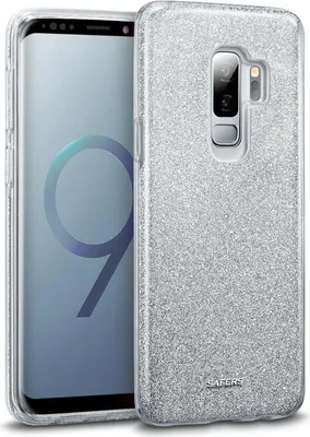Produktbild von Conie Glitzer Schutzhülle für Samsung Galaxy S9 Plus Hybrid Silikon Hard Case TPU Cover Hülle in Silber