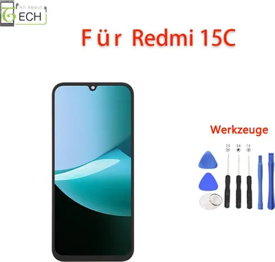 Produktbild von Für Xiaomi Redmi 15C 25078RA3EL LCD Display mit Rahmen EU Version Touchscreen