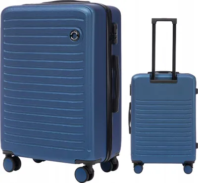Produktbild von WINGS COOT 24" Koffer M Blau 4-Rollen TSA Aluminiumgriff ABS 63L