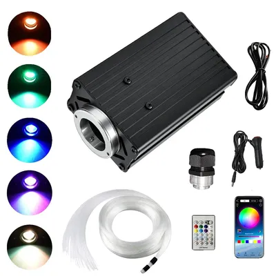 Imagen del producto de Luces de fibra óptica, efecto cielo estrellado, opciones de control inteligente, RGBW, 400-3 metros