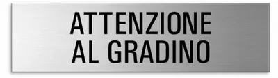 Nivellierschild 150 x 40 mm, Aluminium, Edelstahl-Optik