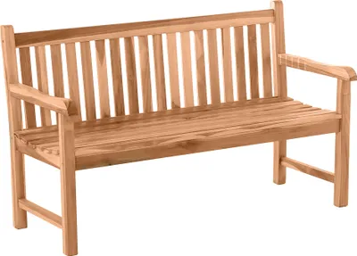 Produktbild von Möbilia Gartenbank 150 cm | 3-Sitzer aus Teak Holz | B 150 x T 63 x H 92 cm | natur | 11020014 | Serie GARTEN