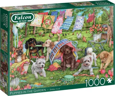 Produktbild von Falcon de luxe Falcon - Puppies In The Garden (1000 Teile), 1000 Stück(e), Tiere, 12 Jahr(e)