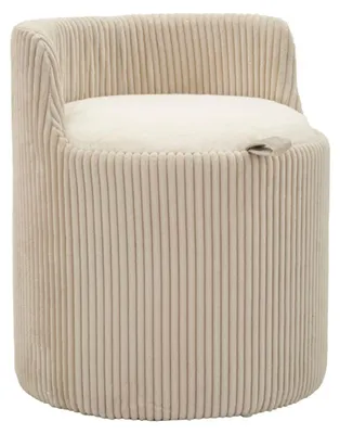 Produktbild von Mauro Ferretti Toilettenpuff Dublino mit Stauraum Weiß Ø 47x53 cm