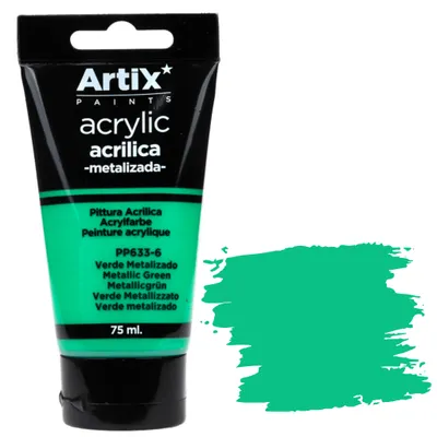 Zdjęcie produktu dla Farba akrylowa METALLIC GREEN Artix PP633-6, 75ml