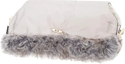 Image de SPRINGOS Muff_chauffe-mains_poussette_45 x 40 cm_Beige_Webpelz_boutons_de_bâillon_hydrofuge_gant_chaud_pratique (Beige)