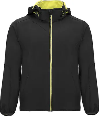 Immagine prodotto di Roly SS6428 | Giacca Softshell Siberia da uomo, idrorepellente e antivento - Colore: Black 02/Lime Punch 235 - Taglia: L