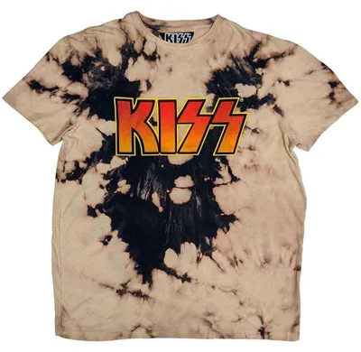 Productafbeelding van KISS - Klassiek logo, uni, oversized T-shirt - Bruin, zwart