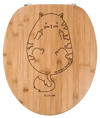 Produktbild von Mr. & Mrs. Panda Klobrille Katze Frühaufsteher - Transparent - Geschenk, Toilettenbrille, Tiger, Kaffee, Mittelfinger, Toilettendeckel, WC Brille, Katzen, Sitz, WC-Brille