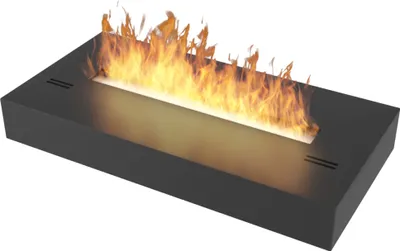 Image de Brûleur au bioéthanol avec insert de plan de travail en inox noir mat 60cm