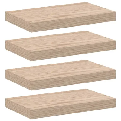 Obrázek produktu pro Plovoucí police 4 ks 40 x 23,5 x 4 cm kompozitní dřevo