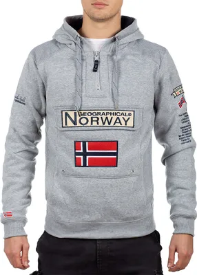 Produktbild von Geographical Norway Herren Regular Fit Hoodie gymclass men Blended Grey S