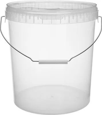 Produktbild von Garronda Eimer mit Deckel, 16 Liter, 100 Stück, für die Lagerung von Lebensmittel- und Chemischen Produkten Transparent GD-0071