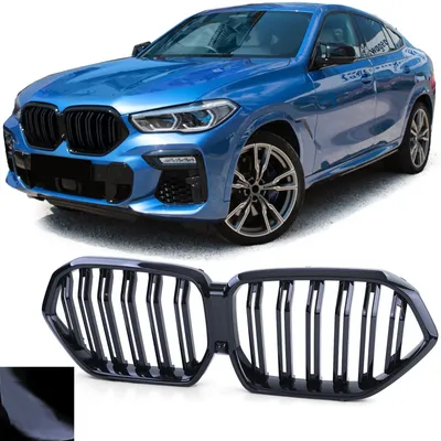 Kühlergrill Performance Doppelsteg SCHWARZ GLANZ für BMW X6 G06 ab 2019 – Produktansicht