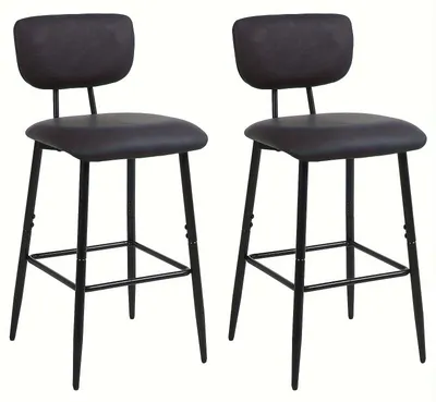 Immagine prodotto di Sgabello da bar - Sgabello per bar - Sgabello da bar con schienale - Set di 2 - Altezza seduta regolabile: 66 cm