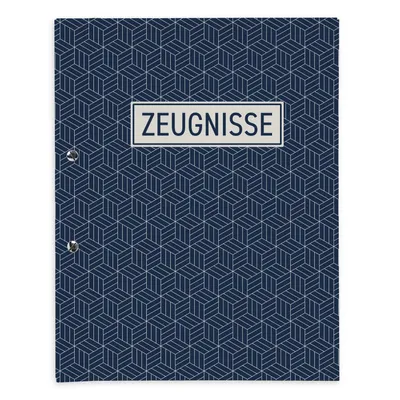 Produktbild von itenga Zeugnismappe A4 mit Schraubverschluss Motiv abstrakt geometrisch