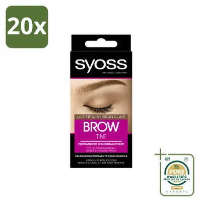 Produktbild von 20 x SYOSS Brow Tint Wenkbrauwverf - Lichtbruin - Vorratspackung - 20 Stücke