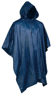Produktbild von Wasserdichter Regenponcho mit Kapuze in navy-Blau #39166